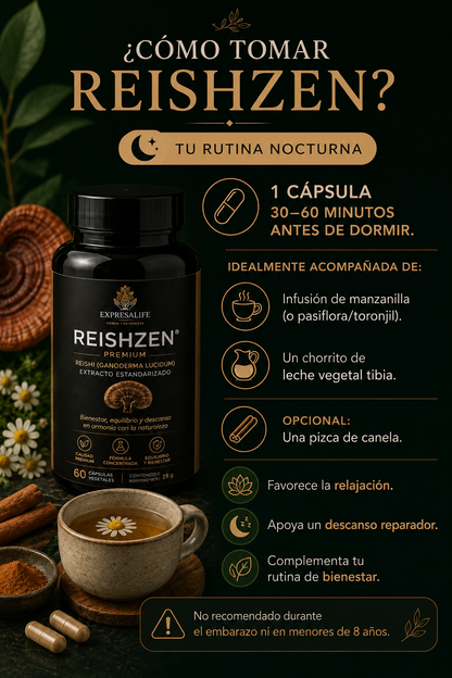 REISHZEN® Premium by ExpresaLife  60 cápsulas | Rinde 2 meses