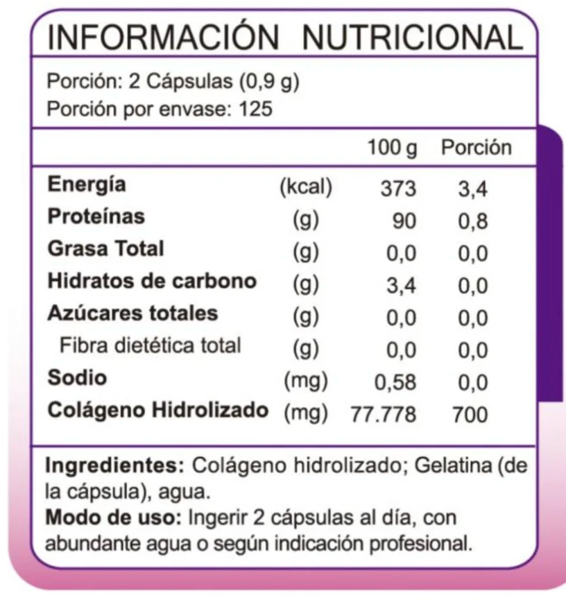 COLÁGENO HIDROLIZADO XL (250 cápsulas)