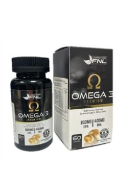 OMEGA 3 (60 cápsulas)  Certificado libre de metales pesados ( Sea friendly)