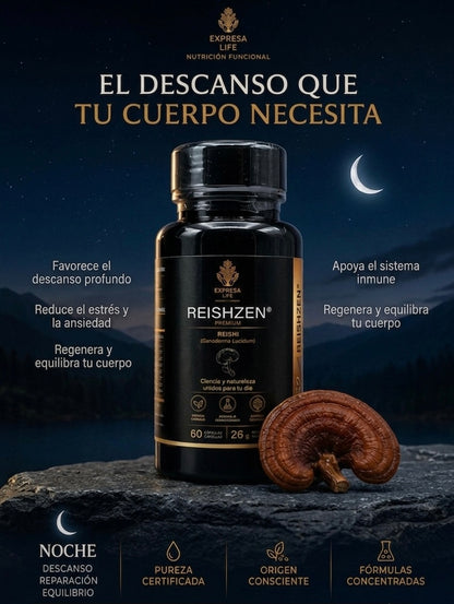 REISHZEN® Premium by ExpresaLife  60 cápsulas | Rinde 2 meses